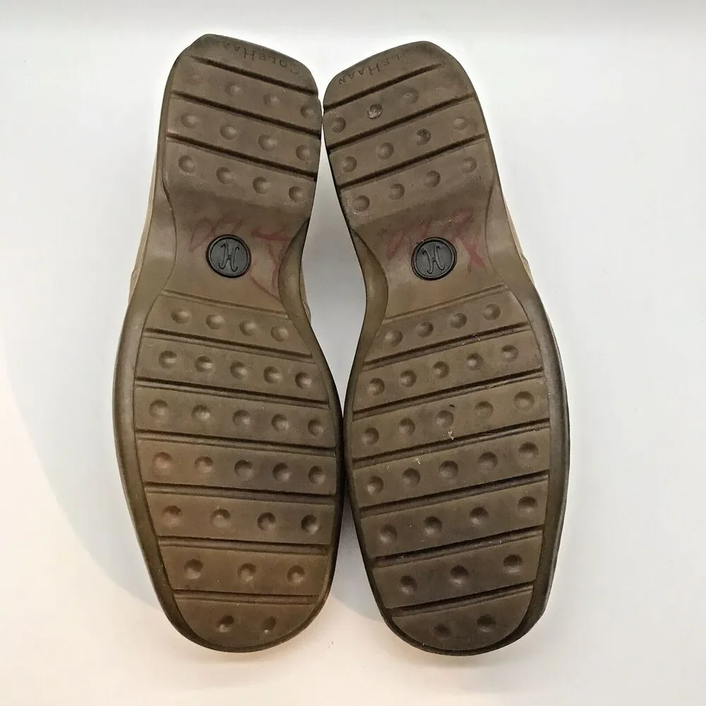 Cole Haan Tan Nubuck Leather Loafers Men's 13M Causal Double Gusset 161 CO4496